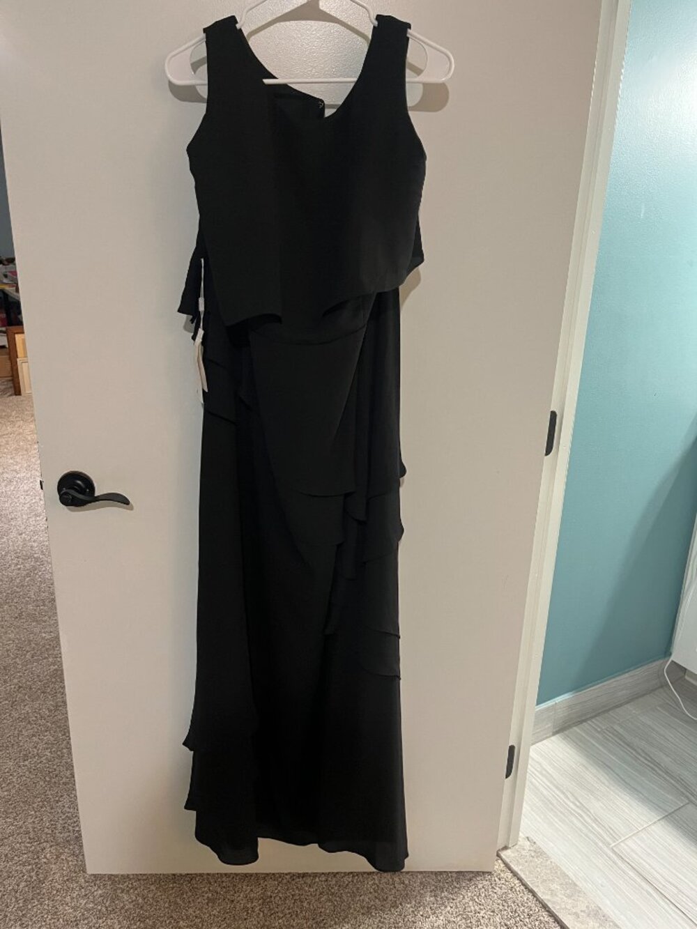 TS Couture Black Layered Chiffon Evening Gown Plus Size 18W NWT Formal Dress - Picture 14 of 14